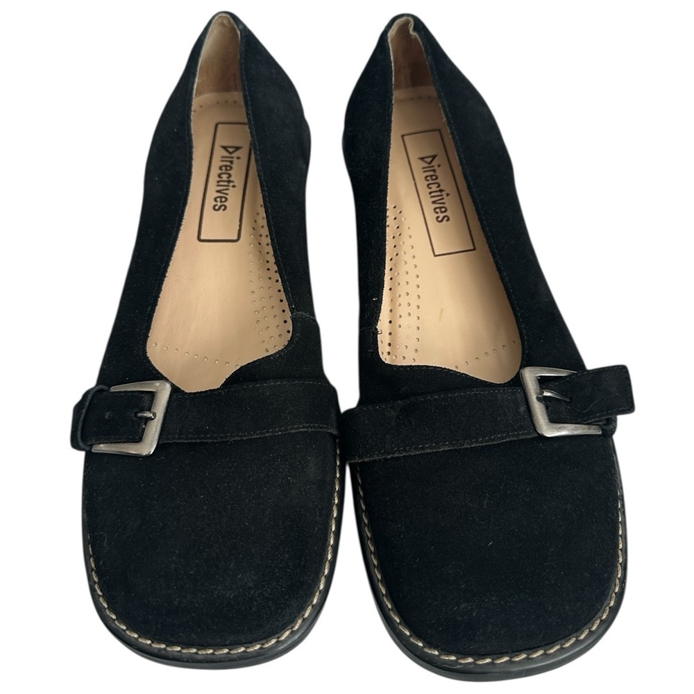 A316 Directives Genuine Suede  SlipOn Kristen sz 8.5 Wide square toe shoes - Picture 3 of 6